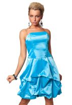 Нежно-голубое атласное платье