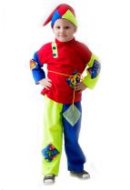 Разноцветный детский костюм Скомороха