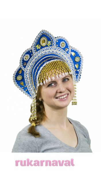 Синий кокошник Фантазия