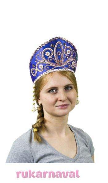 Синий кокошник Девичий